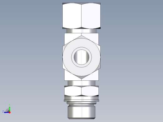 卡套式工业通用硬管接头EO_Adjustable_locknut_run_tee_LEE16ZSMORCF右视缩略图