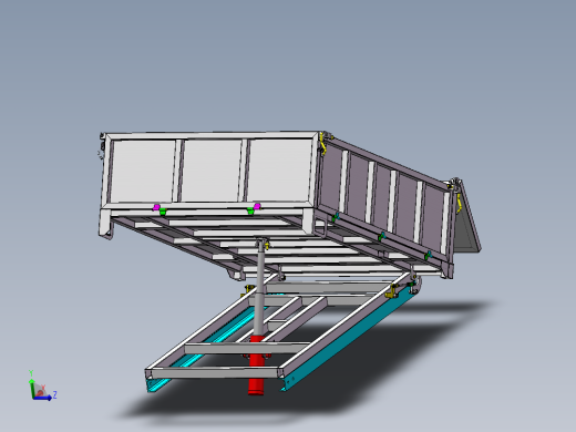 升降平台自卸车厢总成