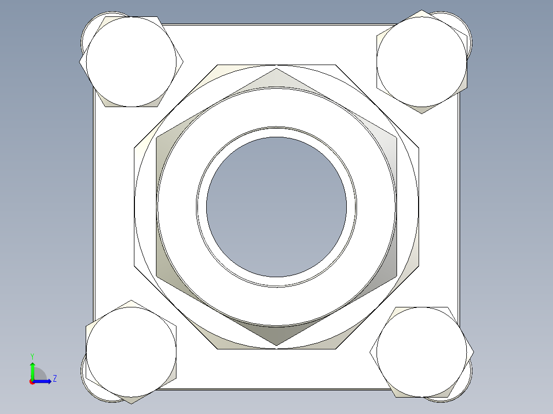 带25毫米Hy-Lok管接头的观察镜左视图