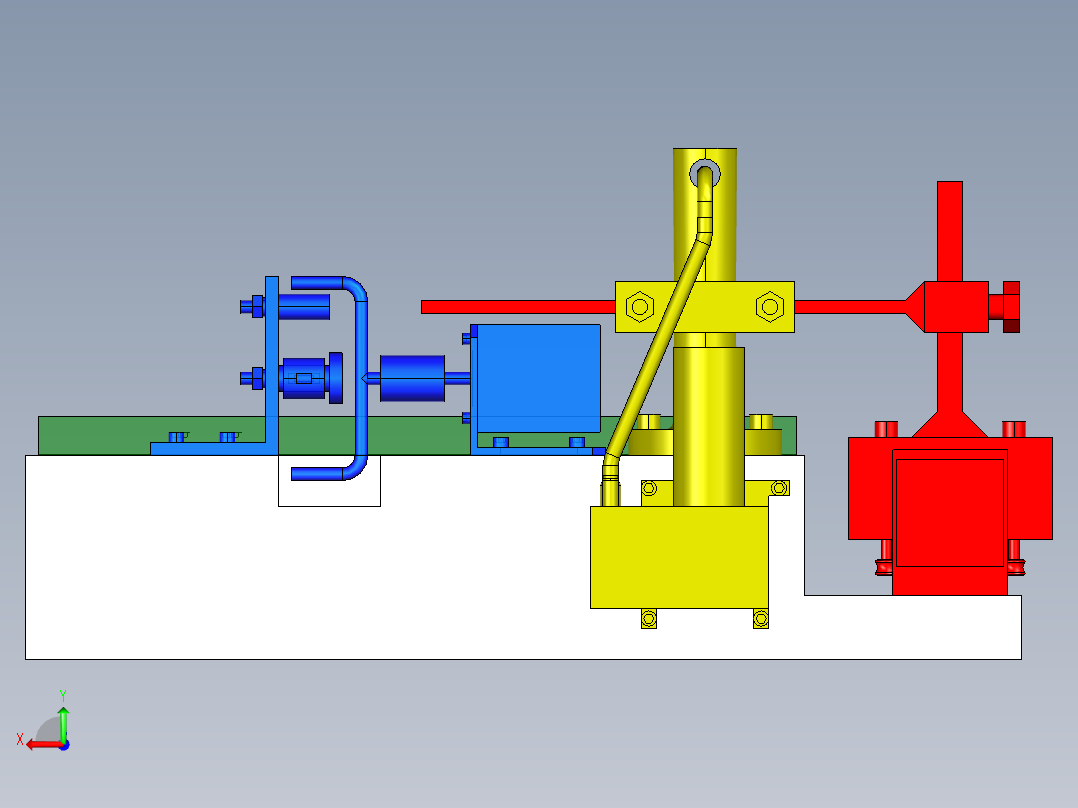 XL655-自动翻书器的设计三维PROE设计素材后视图