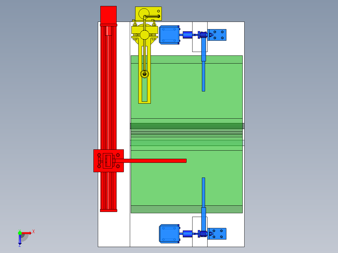 XL655-自动翻书器的设计三维PROE设计素材俯视图