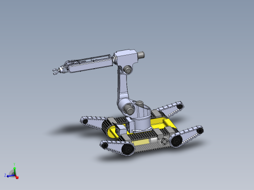 履带救援机器人3d图纸+说明+2d图纸cad 爬楼救援履带机器人3d模型
