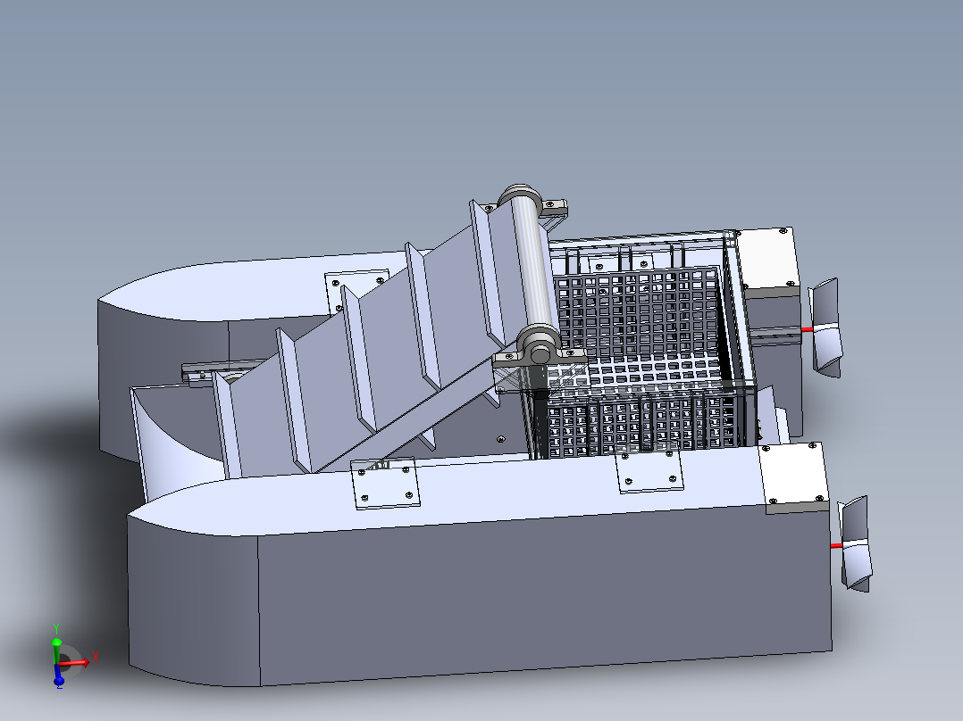 太阳能水面垃圾清理船建模