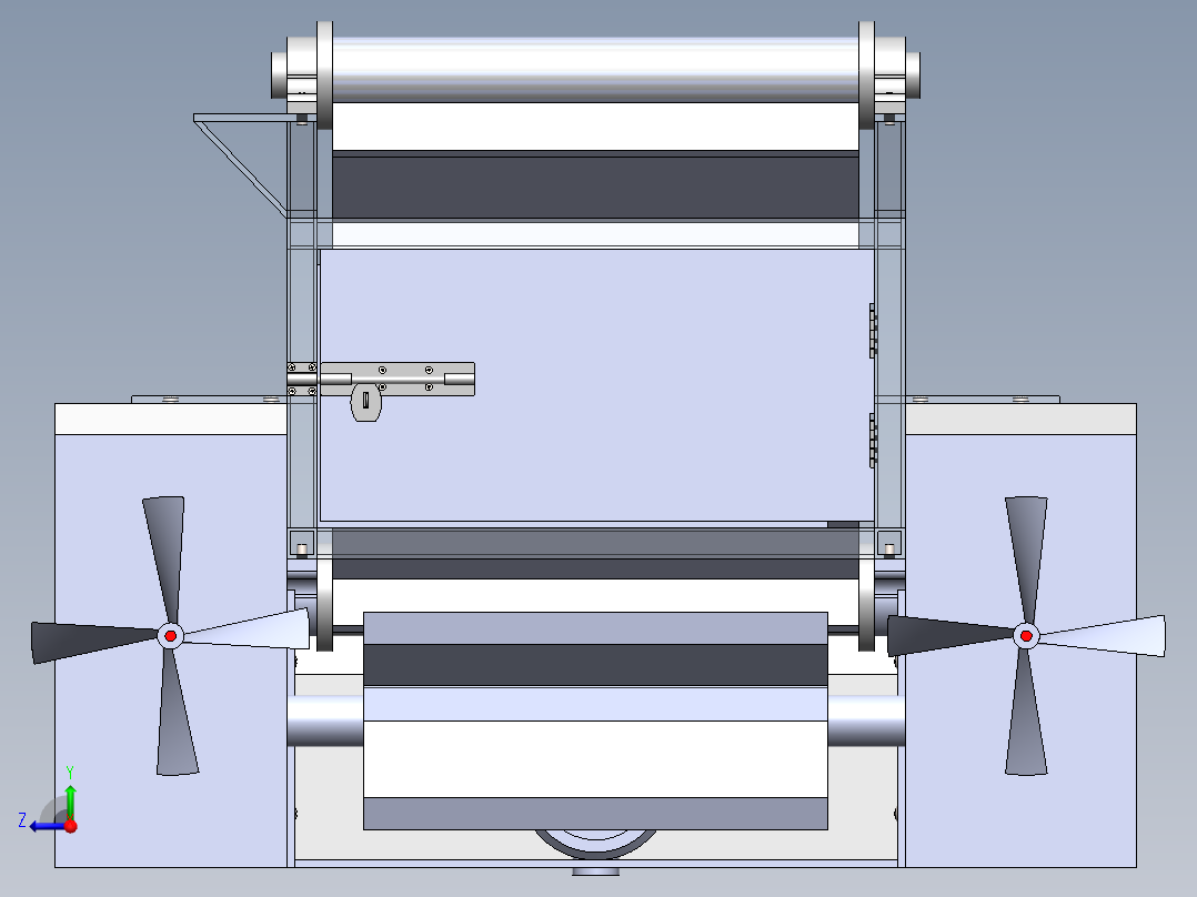 太阳能水面垃圾清理船建模右视图