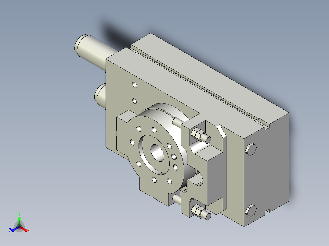旋转气爪PRC40ST-90正等轴测图