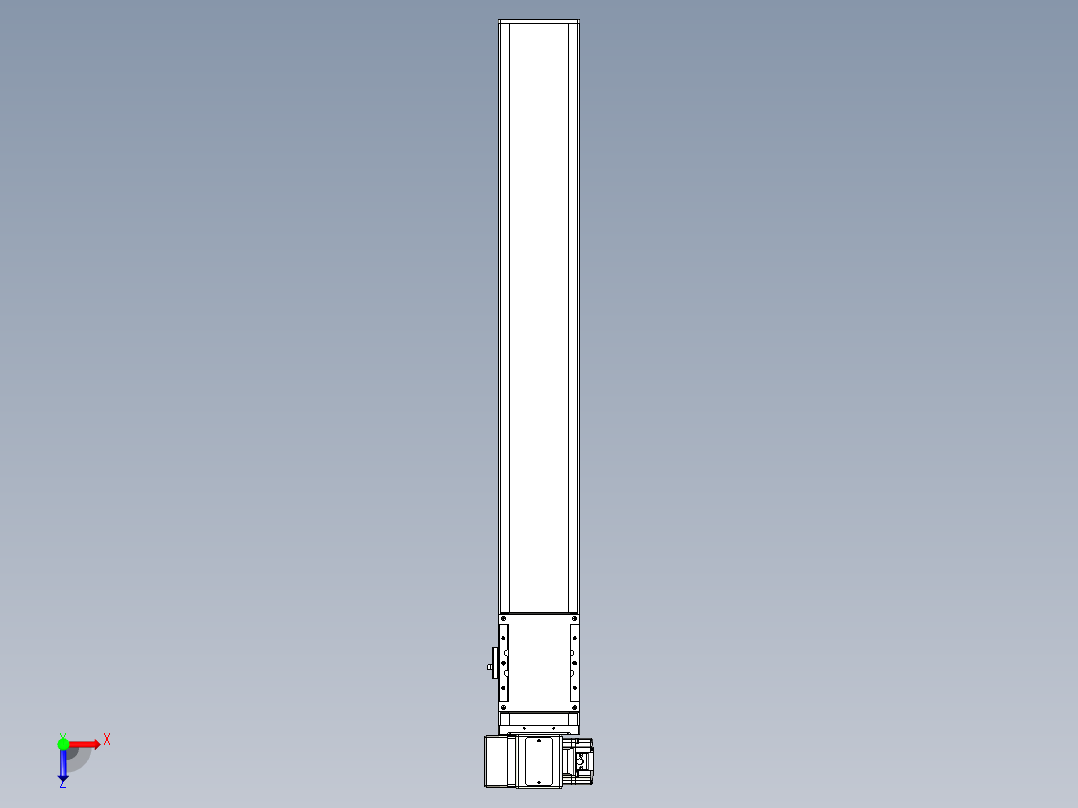 同步带全封闭直线模组TPA-HCB-105D-90-L700-LP-Y-P20-N3俯视图