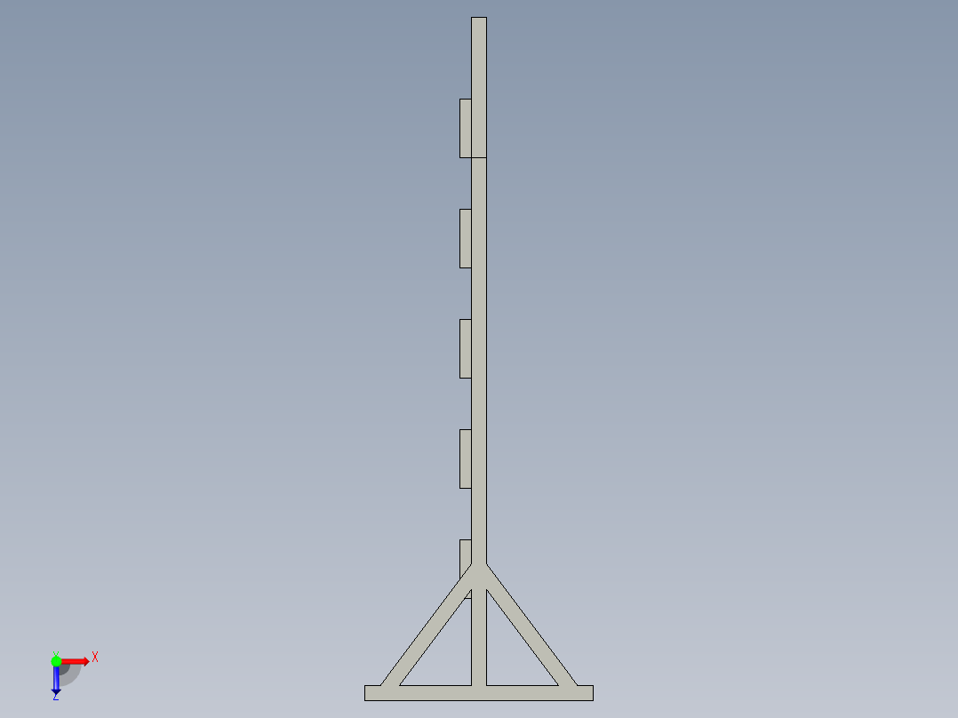 安全帽放置架俯视图