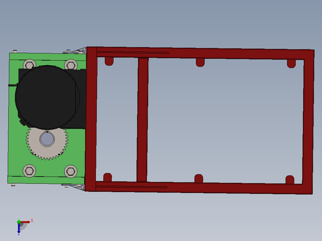 撕碎机sw16俯视图