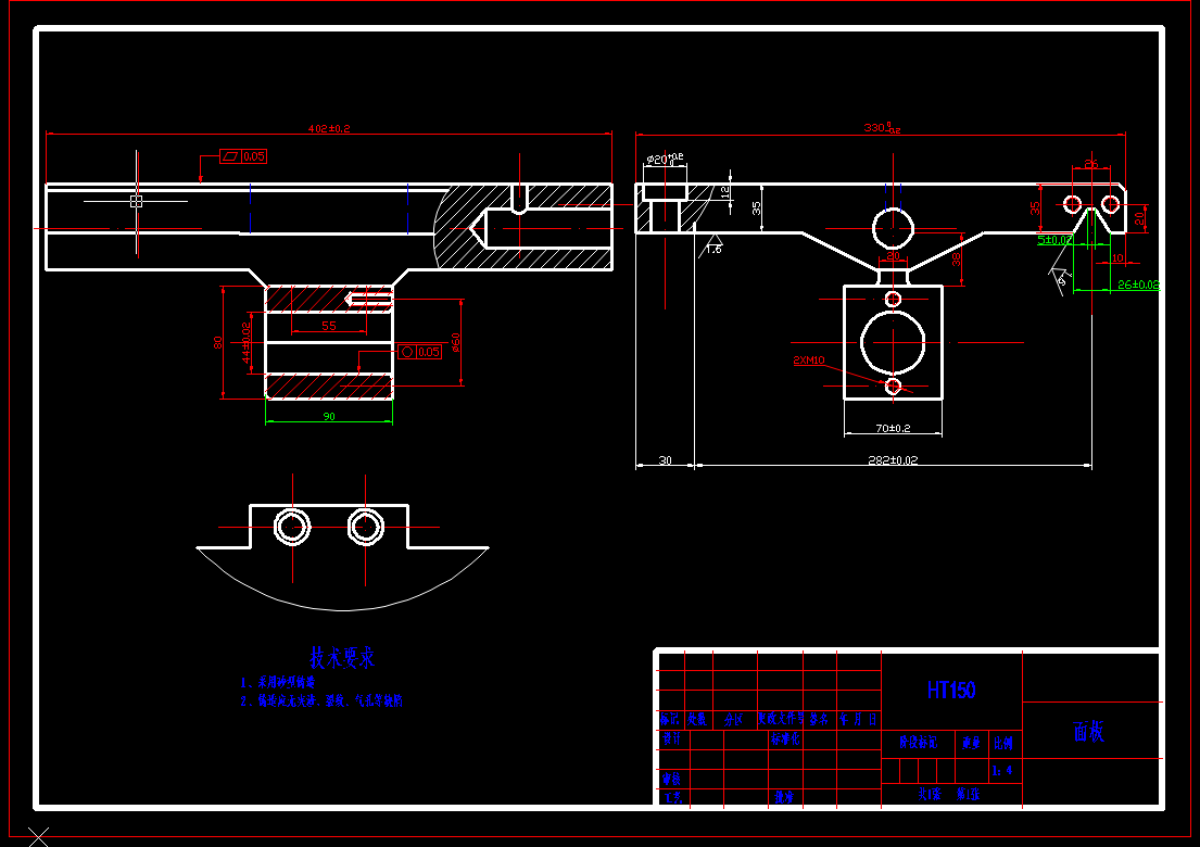 CA6140车床床身加工工艺及夹具设计【10CAD+8000字优秀说明书】