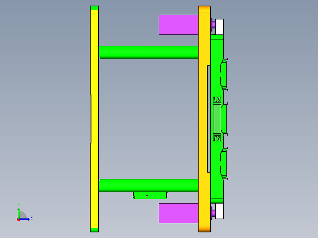 G2-CNC1笔记本CNC工装夹具三维模型-S左视图