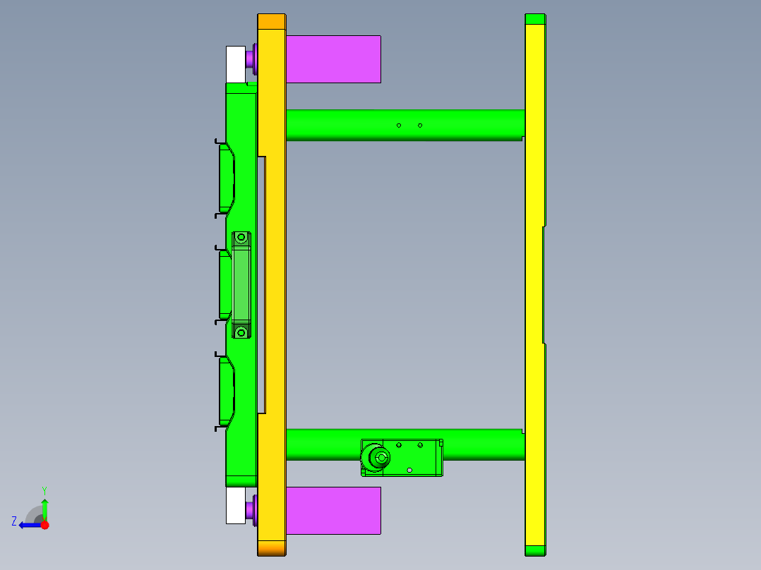 G2-CNC1笔记本CNC工装夹具三维模型-S右视图