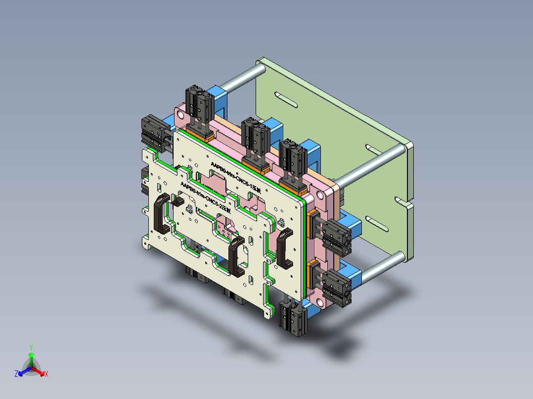AAPB0-TRIM-笔记本CNC工装夹具三维模型CNC5-0427正等轴测图
