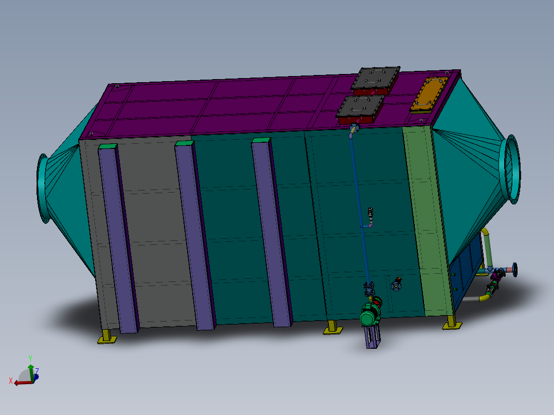 2000H风量等离子设备（sw18可编辑+工程图+BOM）
