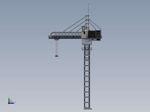 起重机吊车3D模型左视缩略图