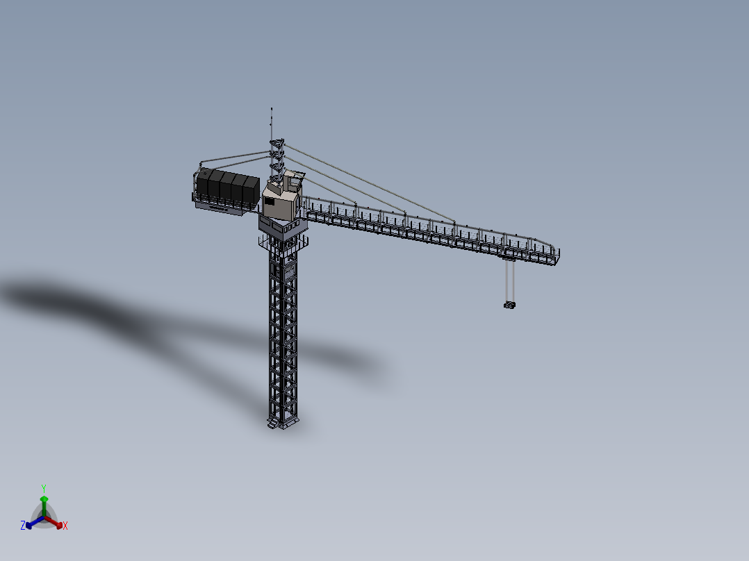 起重机吊车3D模型正等轴测图