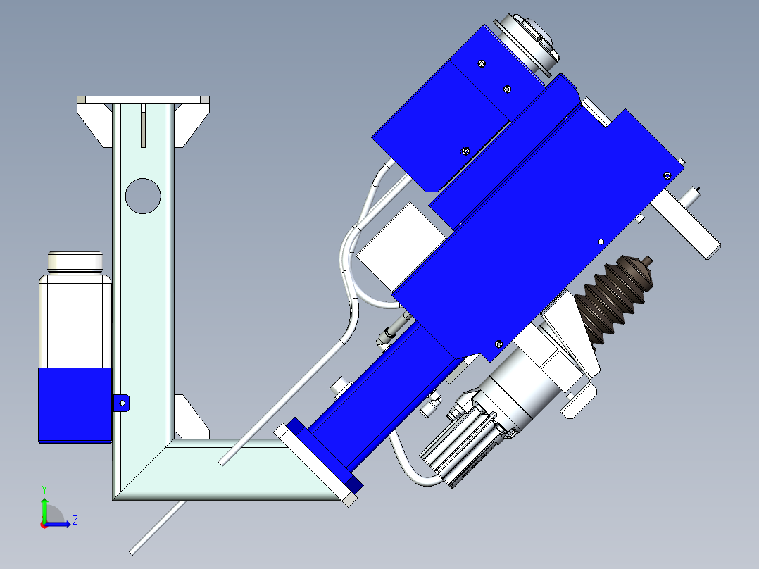 非标定制异形清枪器设计左视图
