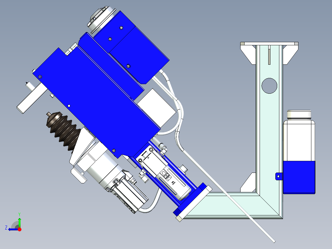 非标定制异形清枪器设计右视图