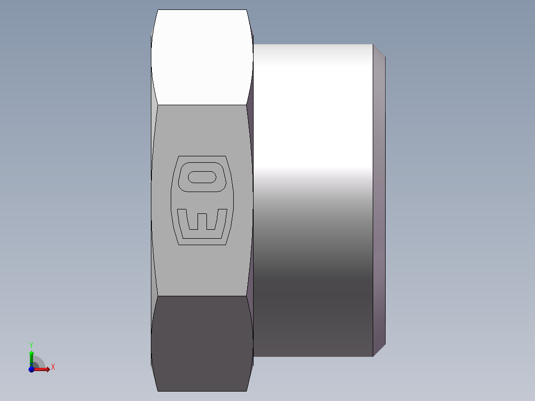 堵头 4C+4D 管端堵、4D-52前视图