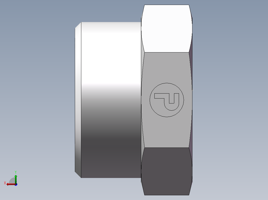 堵头 4C+4D 管端堵、4D-52后视图
