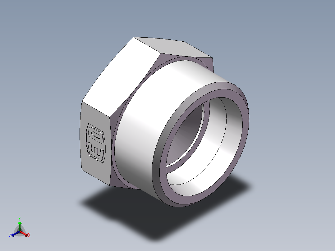 堵头 4C+4D 管端堵、4D-52正等轴测图