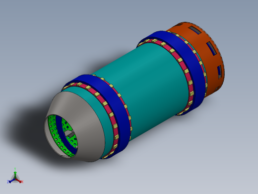杏仁旋转干燥机正等轴测缩略图