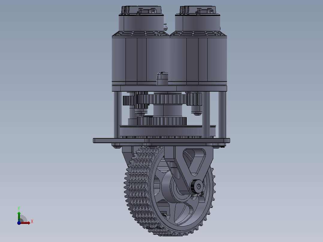 A3004272-自驱转向轮前视图