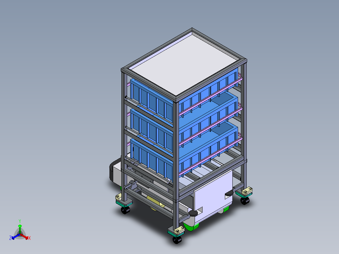 AGV料车正等轴测图