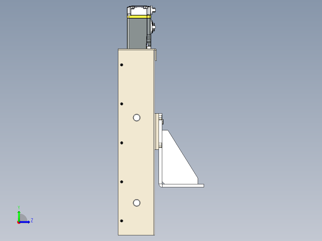 B3003499-线性滚珠丝杠执行器左视图