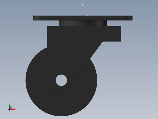 72系列3寸尼龙平顶活动脚轮前视缩略图