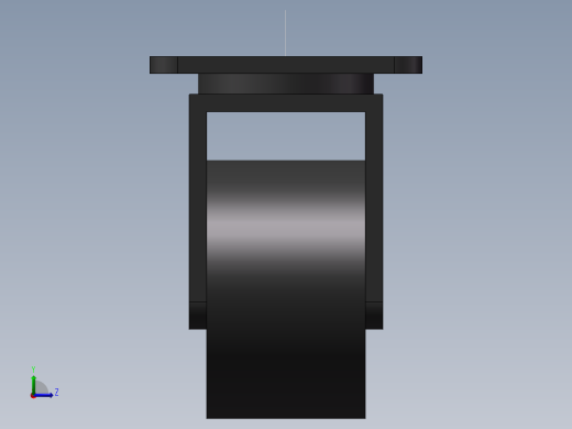 72系列3寸尼龙平顶活动脚轮左视缩略图