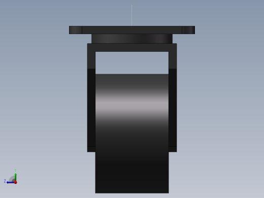 72系列3寸尼龙平顶活动脚轮右视缩略图