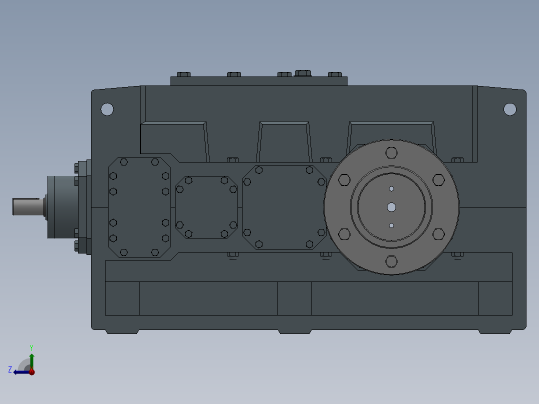 机械齿轮箱右视图