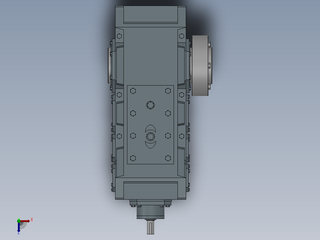 机械齿轮箱俯视图
