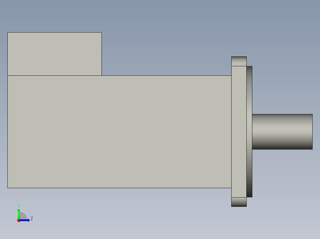 禾川750W电机左视图