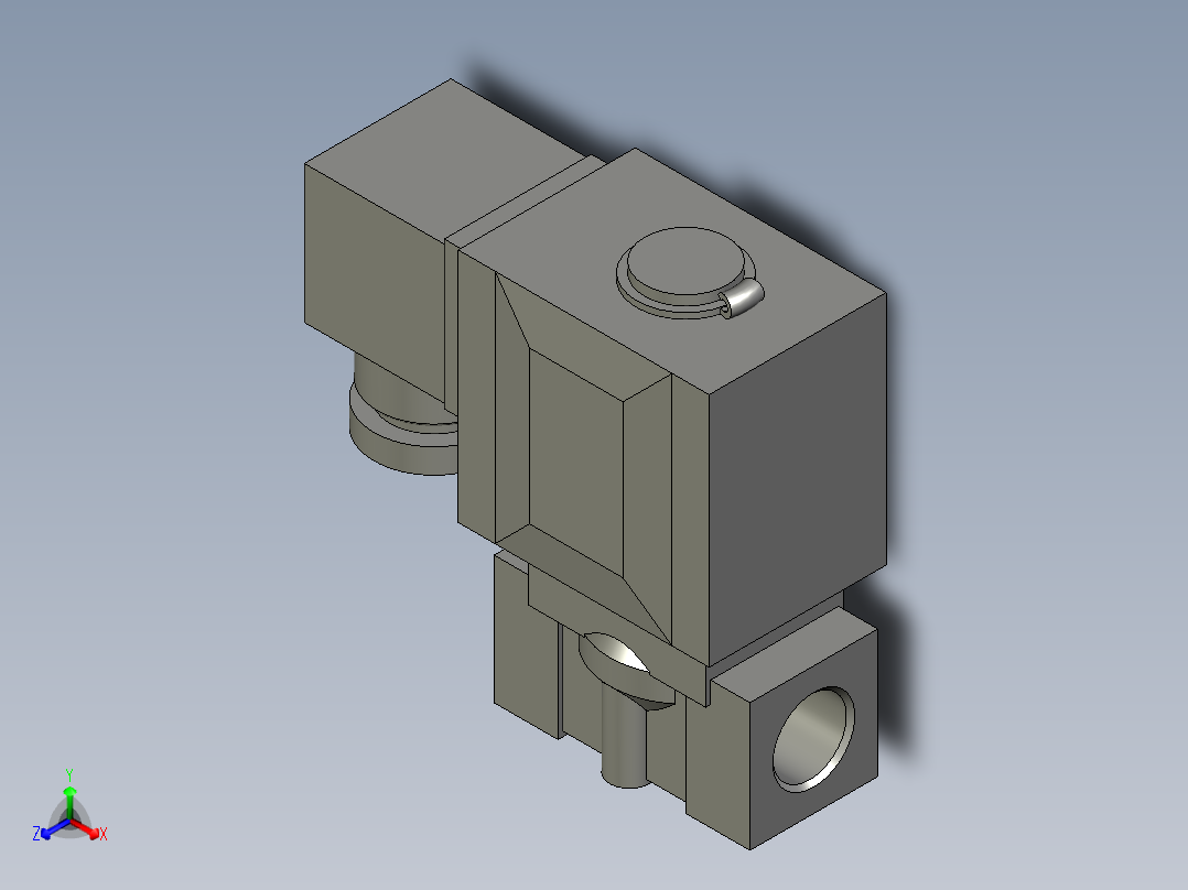 常闭两通两位电磁阀2WL05010E正等轴测图