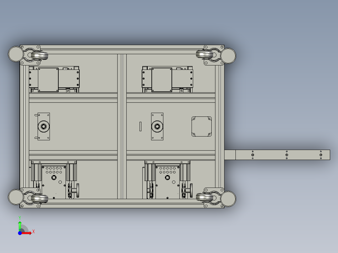 多载荷平衡移栽机前视图