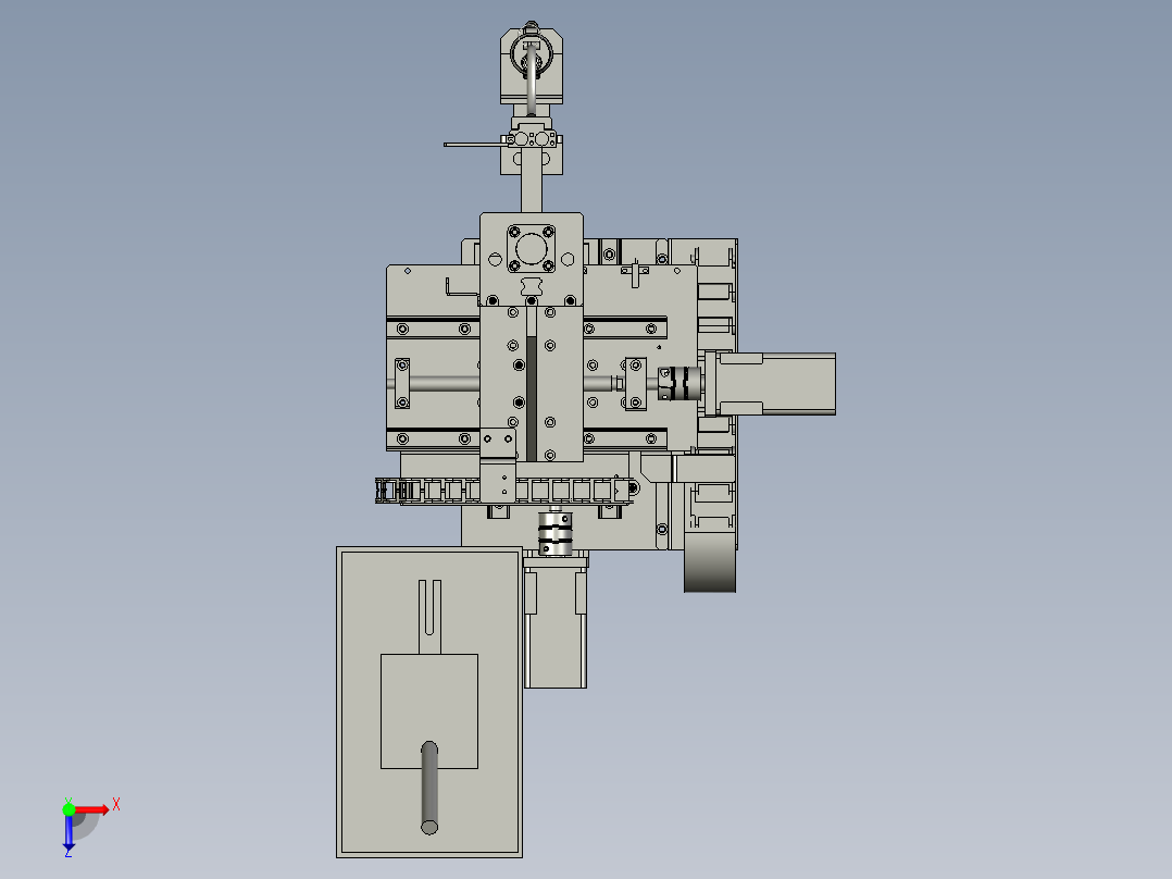 螺钉枪机构俯视图