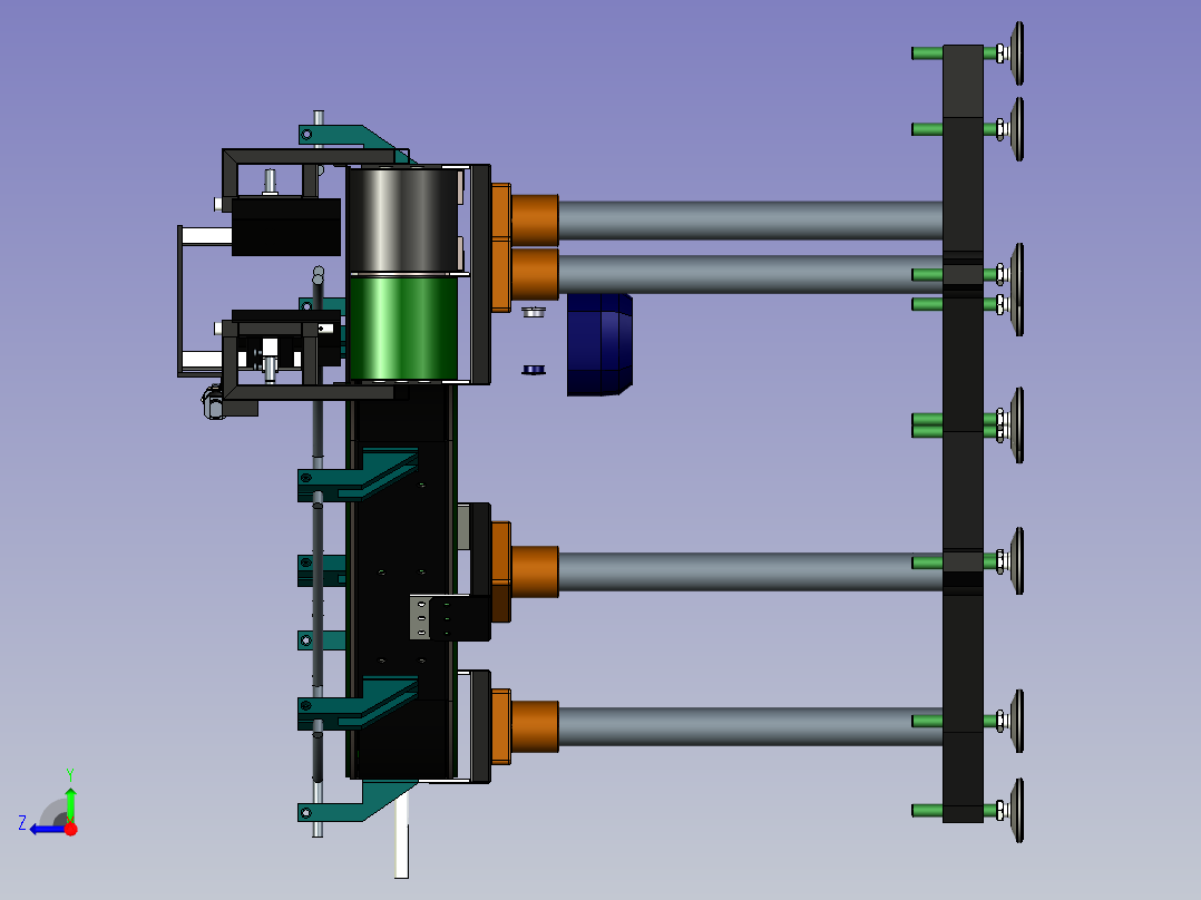 分道输送线右视图