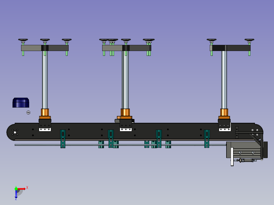 分道输送线俯视图