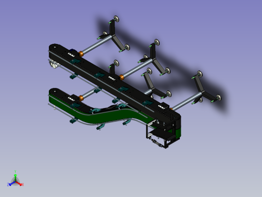 分道输送线正等轴测缩略图