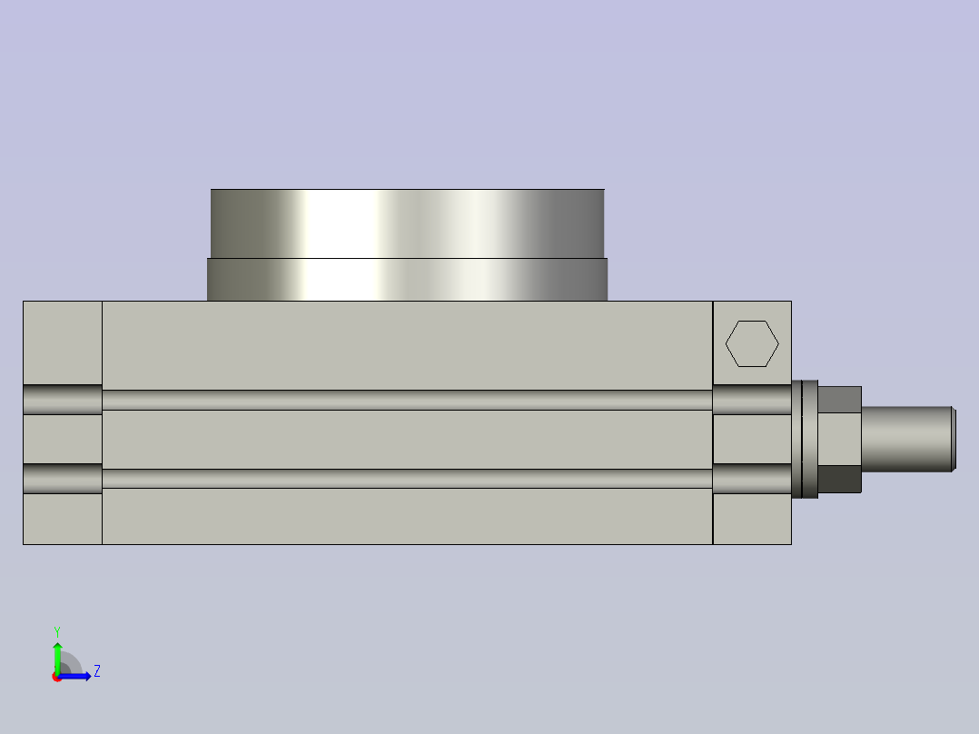 摆动气缸MSQB20A-M9NL左视图