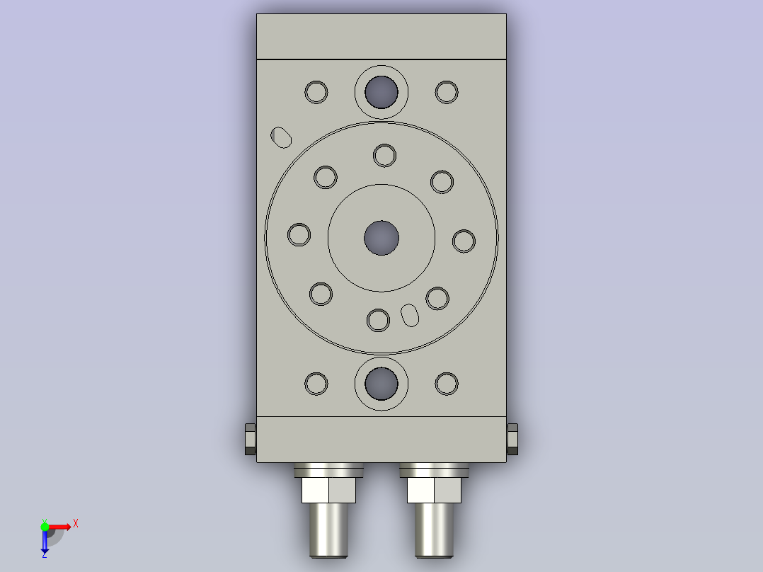 摆动气缸MSQB20A-M9NL俯视图