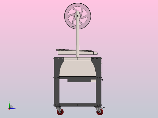 烧烤炉，带钢丝绳高度可调格栅左视缩略图
