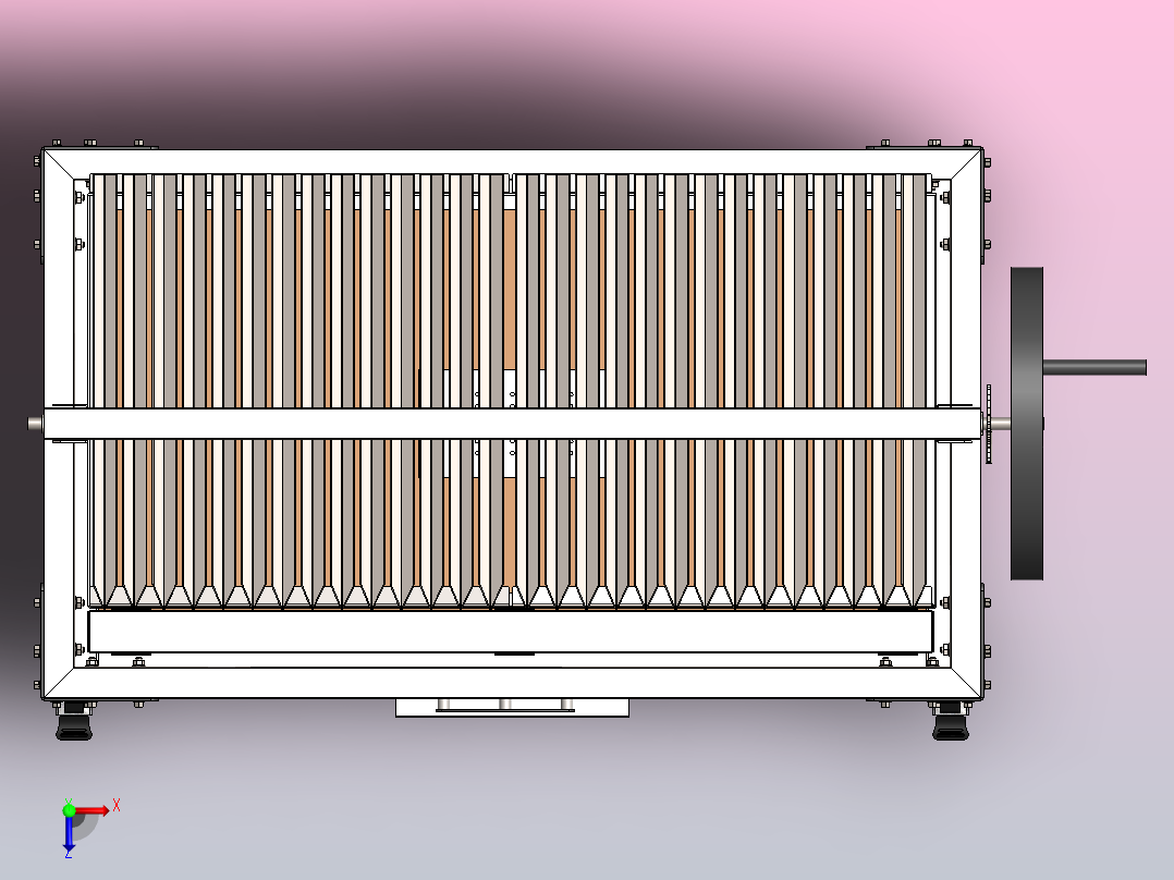 烧烤炉，带钢丝绳高度可调格栅俯视图