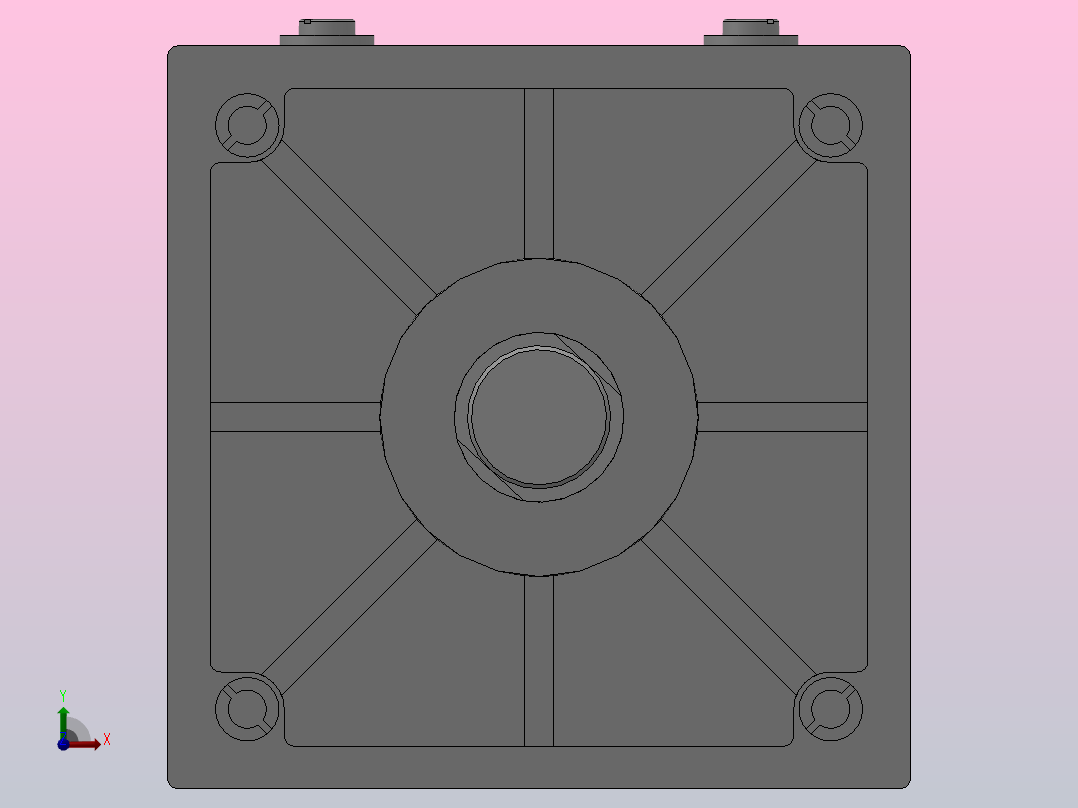 XQGAZN系列 普通型气液阻尼缸[XQGAZN-125×100]前视图