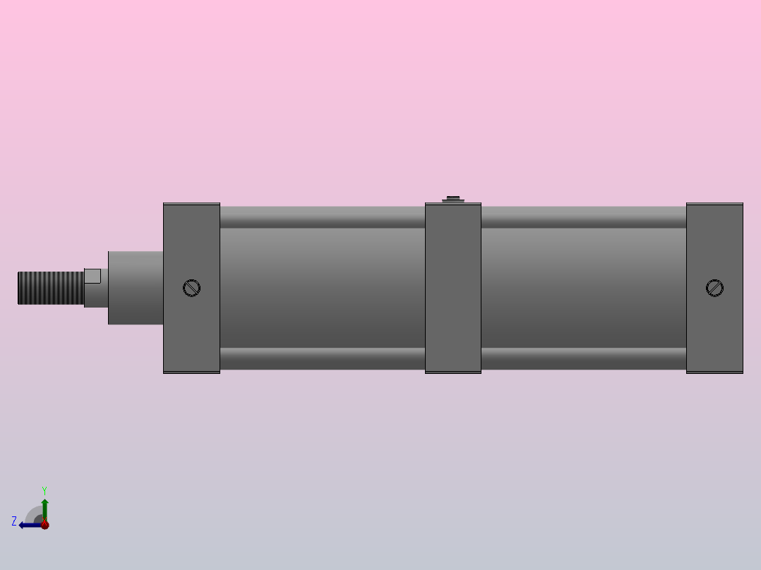 XQGAZN系列 普通型气液阻尼缸[XQGAZN-125×100]右视图