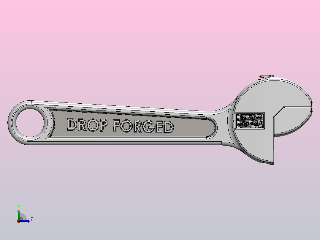 活动扳手左视图