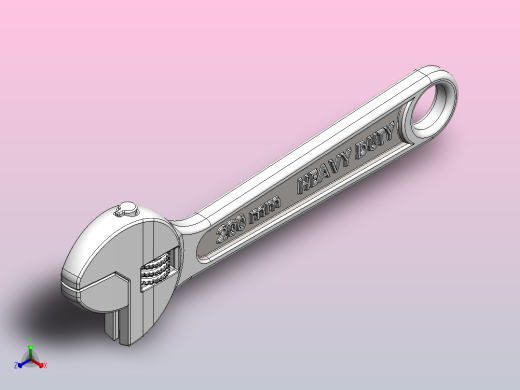 活动扳手正等轴测缩略图