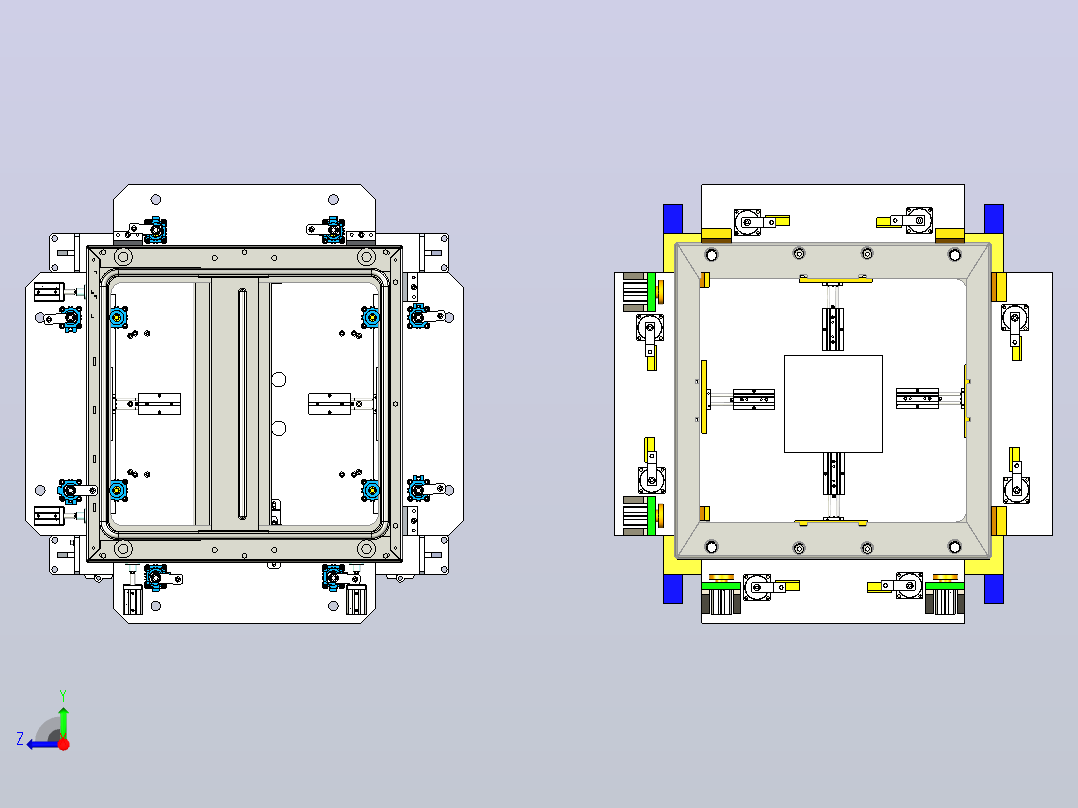 下框架焊接治具3D数模图纸+x_t格式右视图