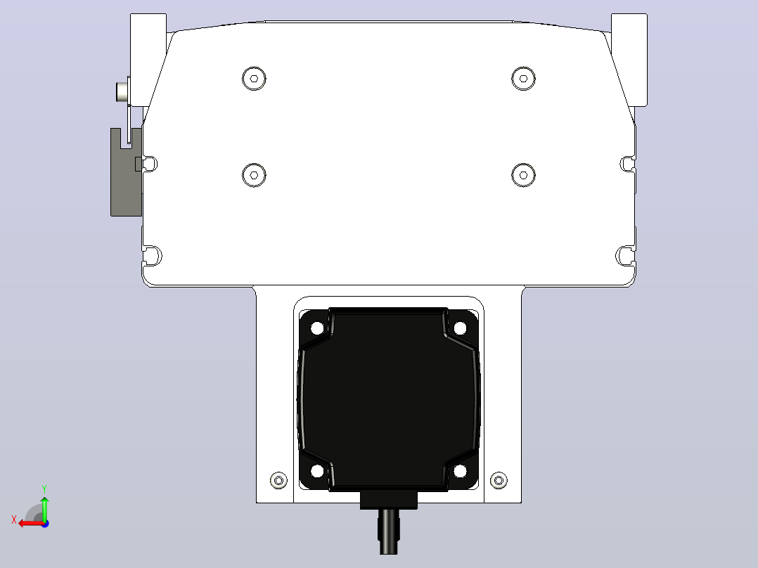 SYS22-1250-BM-750W+煞車滚珠花健、支撑座、滚珠丝杠、交叉导轨、直线模组后视图